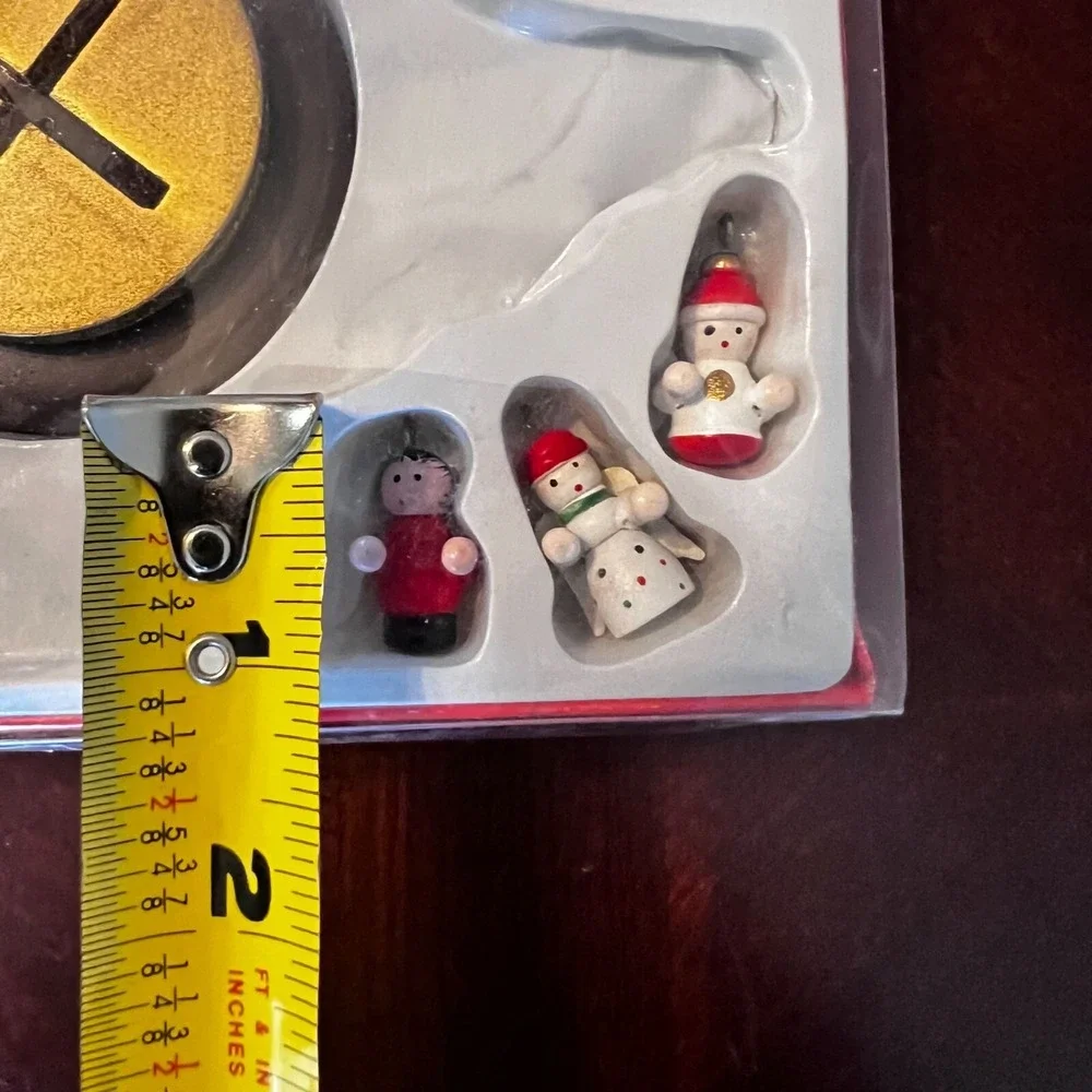 Miniature Wooden Christmas Tree Ornaments‎ Set Holiday Décor